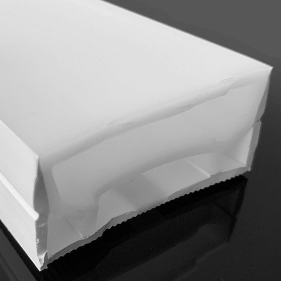 Large Flex Silicone LED Diffuser Channel For 28mm Quad Row LED Strip Light - 70*30 mm 120 ° Top Emitting Large Flex Silicone LED Diffuser Channel For 28mm Quad Row LED Strip Light - 70*30 mm 120 ° Top Emitting